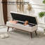 Banc de rangement moderne avec base en bois Delmy-100092951