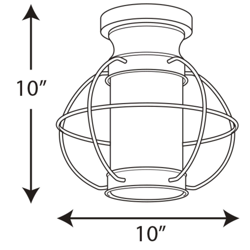Plafonnier semi-encastré géométrique 1-lumières 10 po unique Nayeli