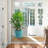 Handmade Ceramic Planter, 16 Inch Diameter, With Textured Groove Pattern, For Monstera And Fiddle Leaf Fig, Indoor/Outdoor Doorway Use, Breathable Clay-543221144