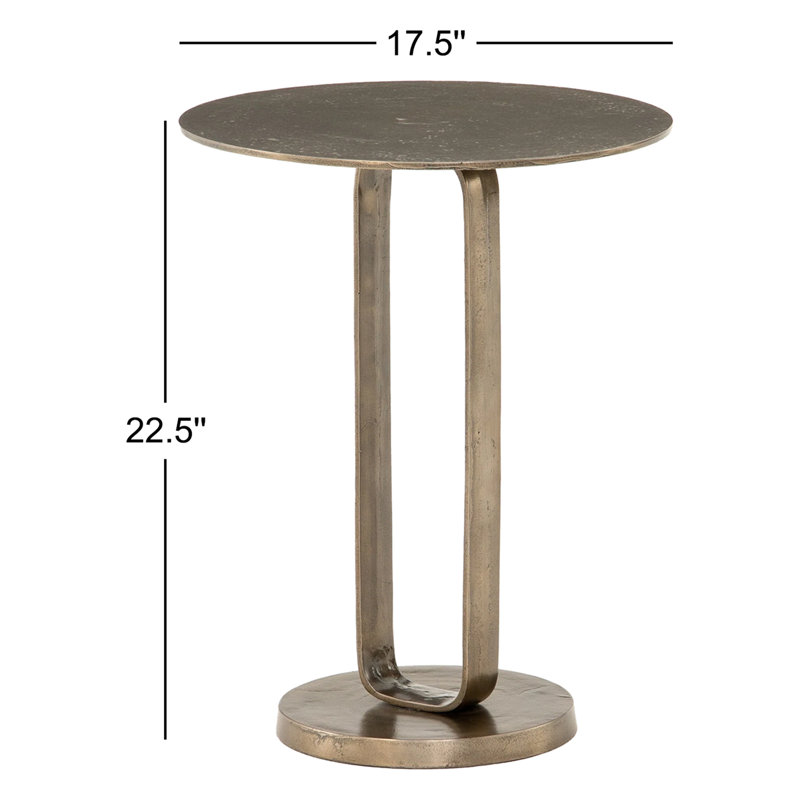 Adair End Table, Aged Bronze