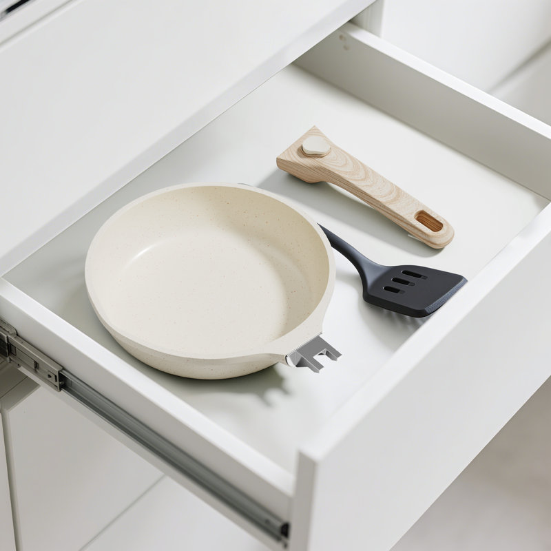 Aluminum Non-Stick Frying Pan, Beige, 27.9cm