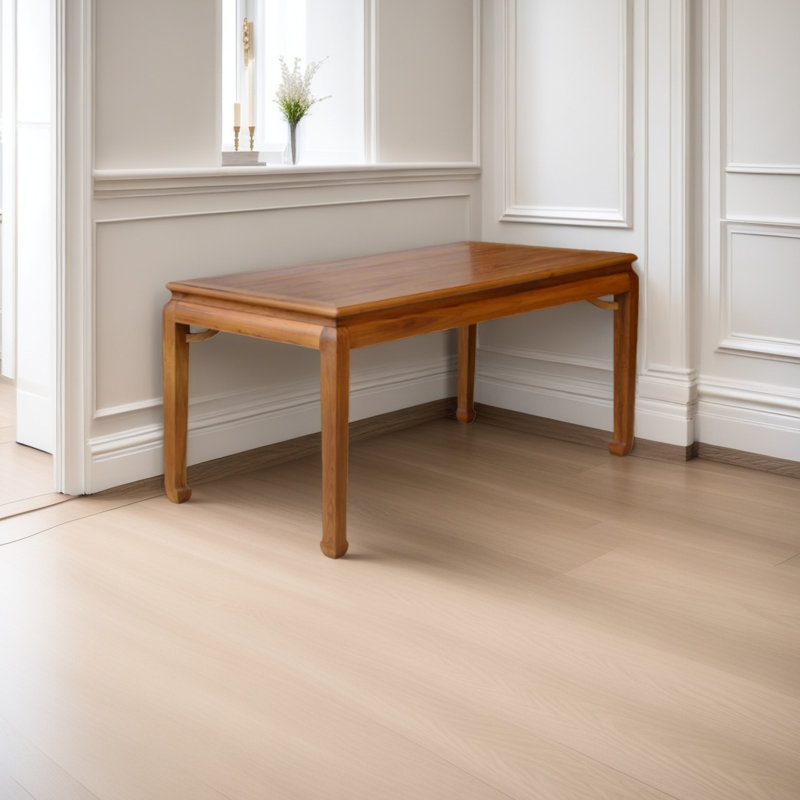 Solid wood teak herringbone table