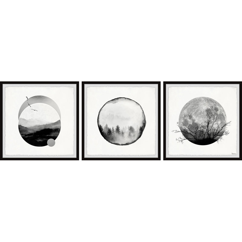 « forest moon », parvez taj, multi-pièces, H 12 po x l 12 po x P 1,5 po