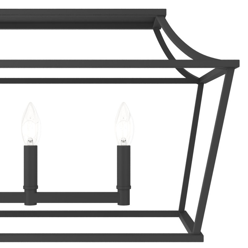 Laurel Ridge Natural Black Iron 6-Light Candle Chandelier