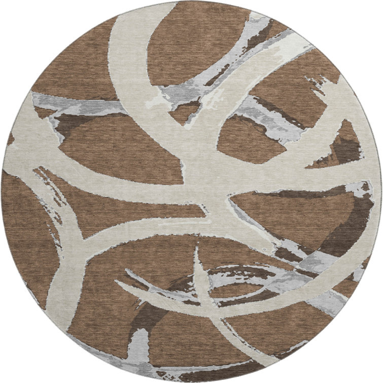 Premium Machine Washable Mayfield AMF1022 Circles Rug