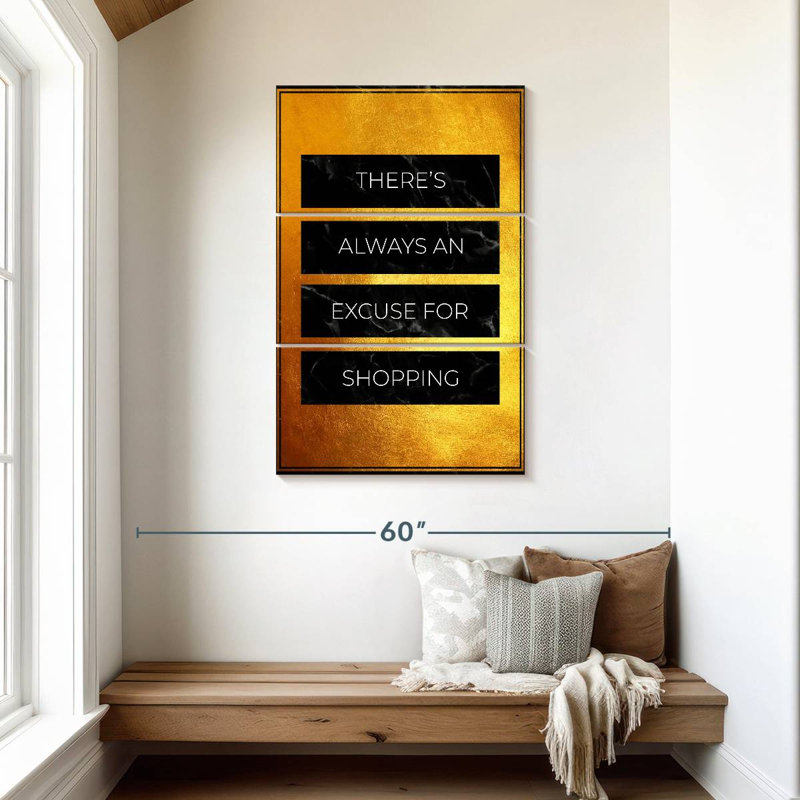 Senne Shopaholic Mantra, 45" H x 28" W