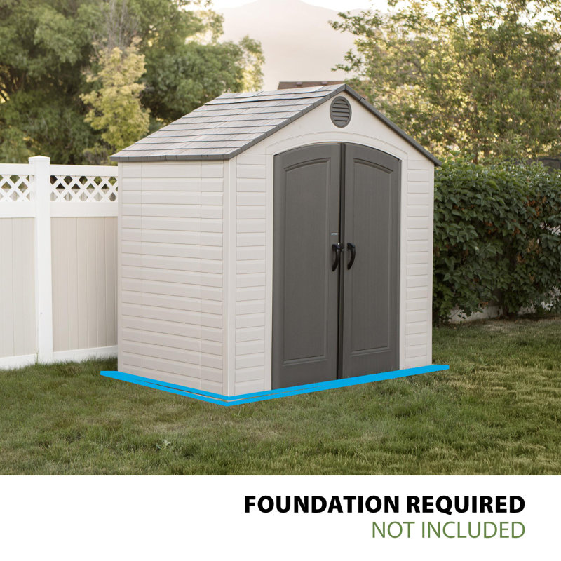 8 Ft. x 5 Ft. High-Density Polyethylene (Plastic) Steel Reinforced Outdoor Storage Shed