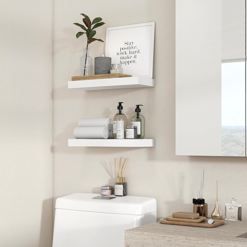 Floating Shelves For Wall,Bathroom Over Toilet Shelf,White Float...