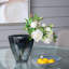 Vase en verre Smoky Black Swirl