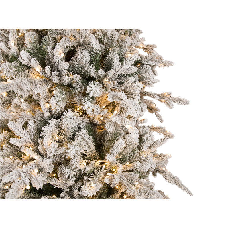 Bavarian Lighted Artificial Christmas Tree, 7.5'