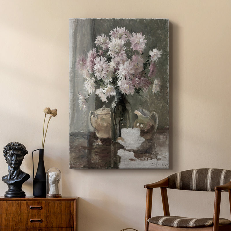 Imprimé floral rétro CV - galerie Cavas sur mesure, H 27 po x l 18 po