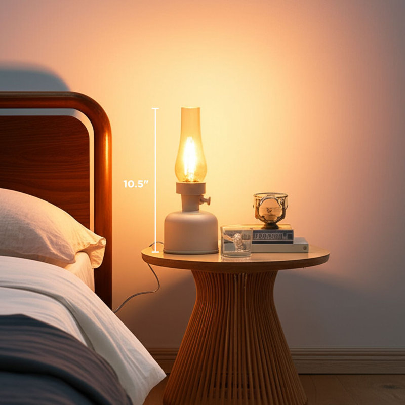 Lampe de table à lanterne Abbott, Ivoire ivoire