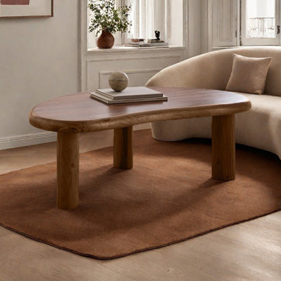 Table basse en bois massif Wabi-sabi