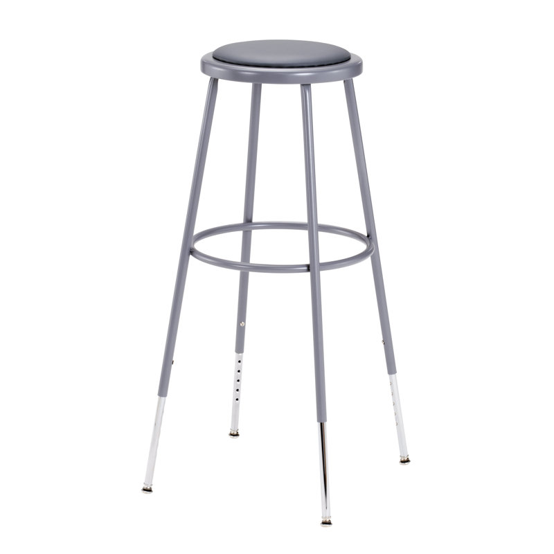 Tabouret NPS, H 31 po à H 39 po, Gris
