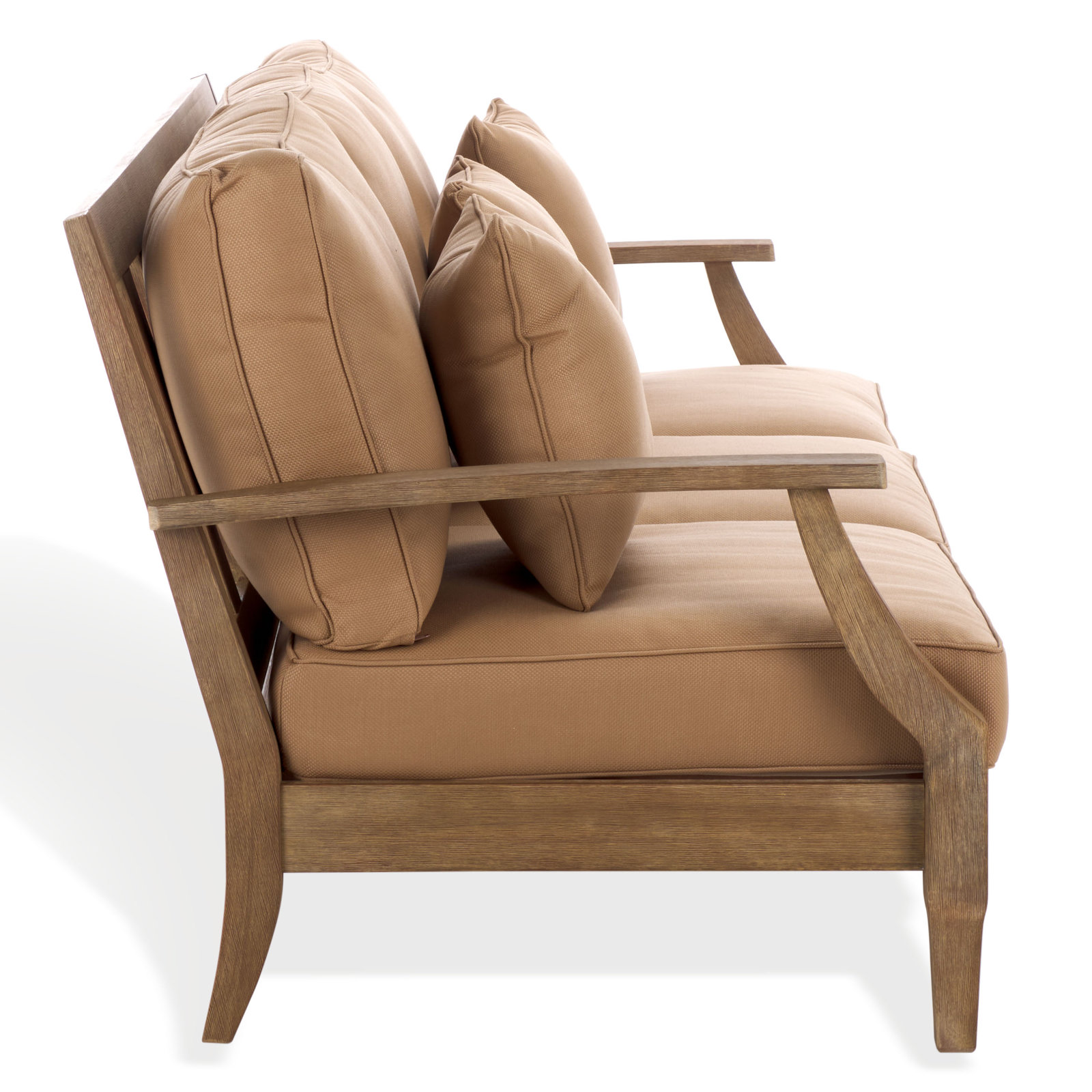Samya 82" Eucalyptus Patio Sofa, Natural/Brown