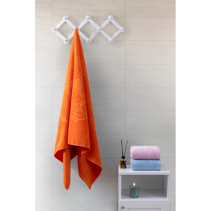 Orange Turkish Cotton Quick Dry Beach Towel