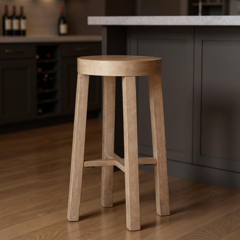 Chaise de bar en bois massif 30 po