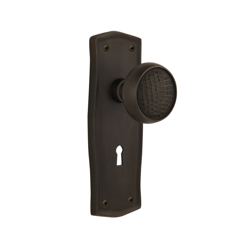 Bouton de porte d'intimité avec rosette Prairie, 2 3/8 po, Bronze frotté à l'huile