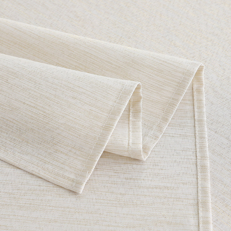 Home Decorative Glitter Rectangular Round Tablecloth Washable Table Cover, Cream, 90" L x 58" W