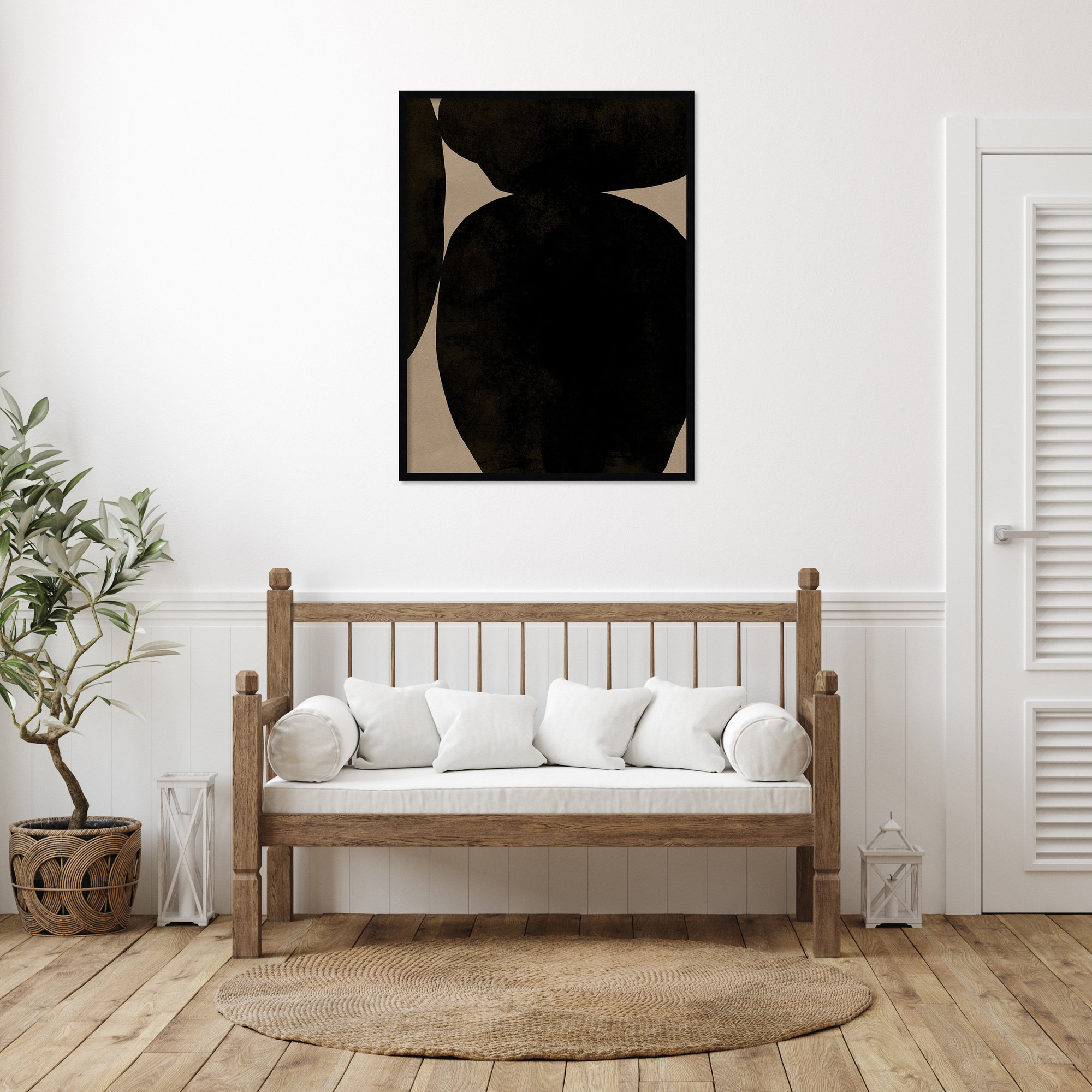 Heirloom Orbs II by Jacob Green, Black, 41" H x 31" W x 1" D