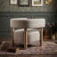 Fauteuil d'appoint rembourré en tissu bouclé avec coussin, structure en bois d'hévéa, fauteuil lounge confortable pour salon
