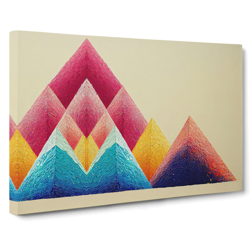 Geometric Pyramids Vol.6 - Wrapped Canvas, 35cm H x 50cm W x 3cm D