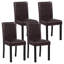 Ensemble de chaises de salle à manger avec pieds en bois, garniture cloutée, siège et dossier rembourrés-312847978