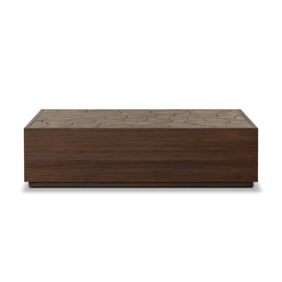 Ridge Outdoor Rectangular  Coffee Table-Stained Saddle Brown