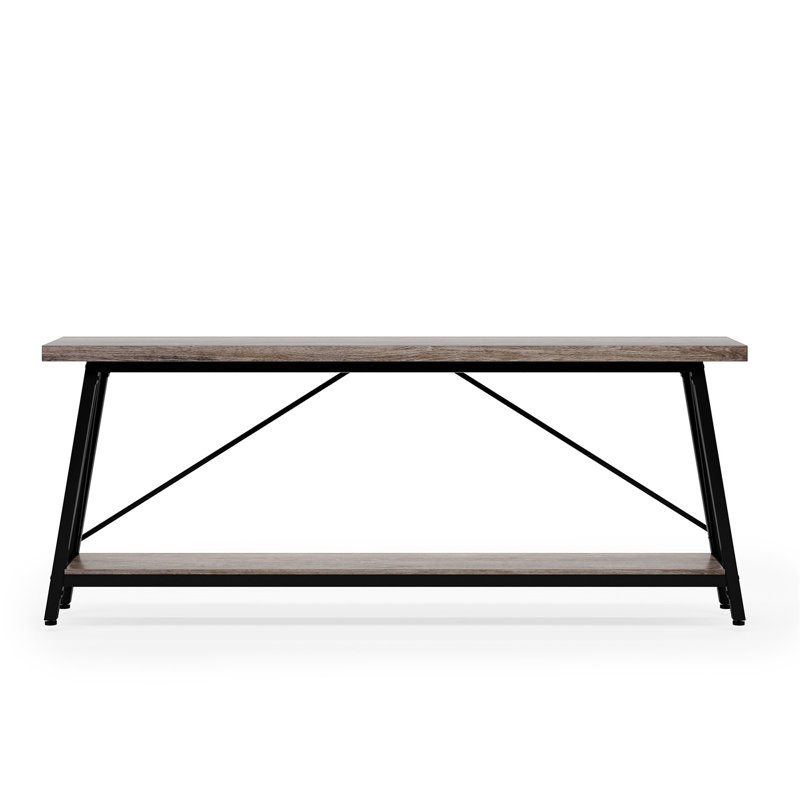 Francessca 70.87'' Console Table, Light Gray, Black