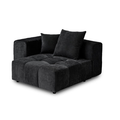 Upholstered Modern Linen Fabric One-Armed Chair