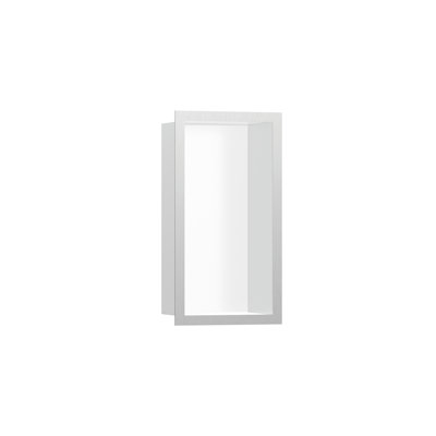 XtraStoris Individual Wall Niche Matte White with Design Frame 12"x 6"x 4"