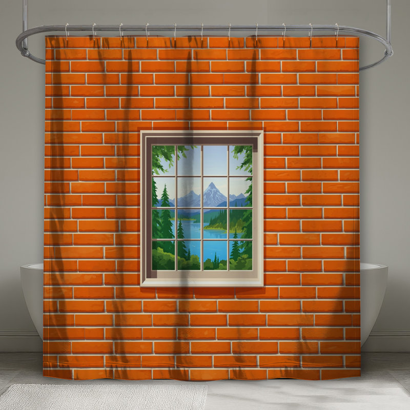 Rideaux de douche Brick Wall, 70in W x 72in H