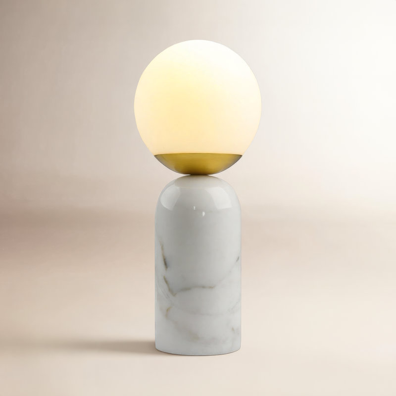 Marble Novelty Lamp, White
