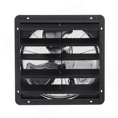 20 Inch Shutter Exhaust Fan, Wall Mounted Attic Vent Fan With Smart Programming Variable Speed Temperature Control, 2900 CFM,EC Motor,Timer, For Shed,Garage,Greenhouse Ventilation Cooling,Black