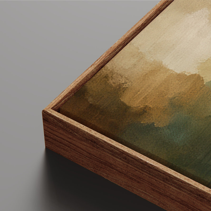Framed Canvas wall Art, Vintage Abstract Wall pirnts for Bedroom, Natural, 24" H x 16" W