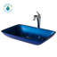 Lavabo de salle de bain vasque rectangulaire en verre avec robinet-35841305-35982050