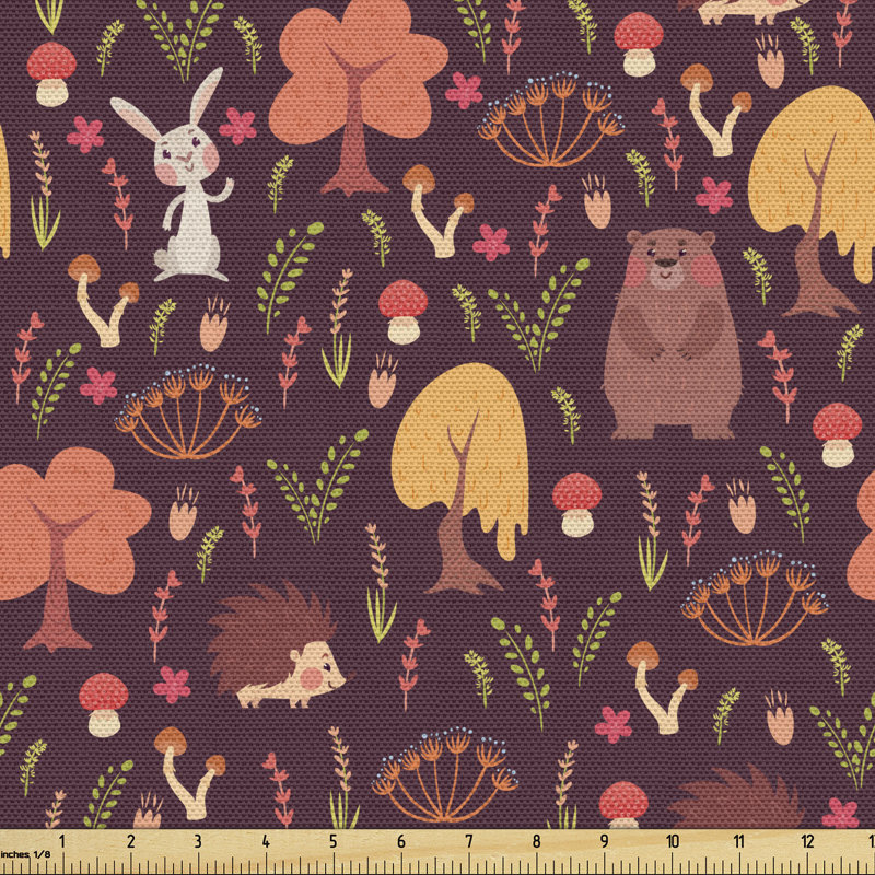 Excalibur Buddies Bear Rabbit Hedgehog Woodland Friends Fabric