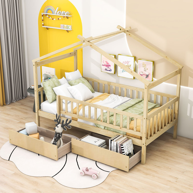 Kids with Drawers, Twin, Natural