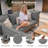 Braun Outdoor Cushions 24X24X5 Patio Chair Cushions Indoor/Outdoor Seat And Back Cushion, Cushions Only (Set Of 4)-1094484124-1094484123-1094484125
