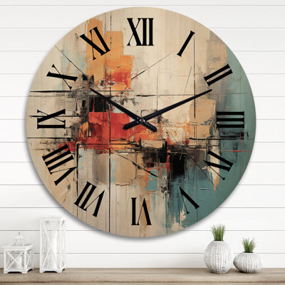Horloge murale en bois massif Mulgrave