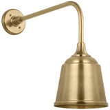 Thomas O'Brien, "Academy 20" Rex Barn Light in Hand-Rubbed Antique Brass with 16" Rockhouse Shade