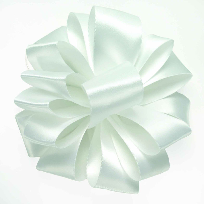 Ruban de satin double face 1,5 "X50Yds, Blanc