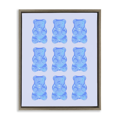 "Blue Candy Bears", art mural sur toile flottante par House of Lulu