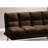 Dark Brown Contemporary Microfiber Futon With Legs And Extra Support That Converts To Bed Smoothly, 67 In Width Vibe Brown, Base Leg Support, Fast, 67"W