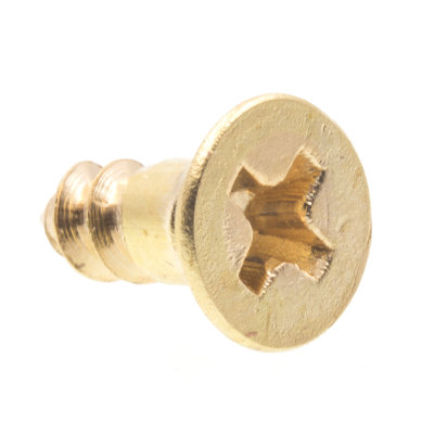 Wood Screws, Flat Head, Phillips Drive, #6 X 3/8 in., Solid Brass (25 Pack)