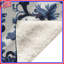 Couvertures damassées à motif floral bleu-132782538
