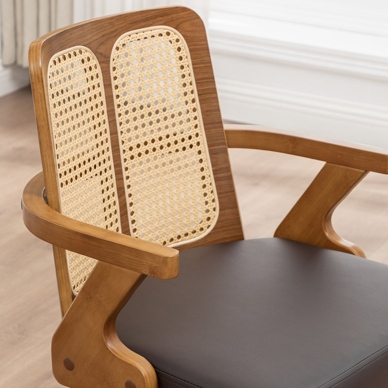 Chaises de salle à manger rembourrées Modern, Brun