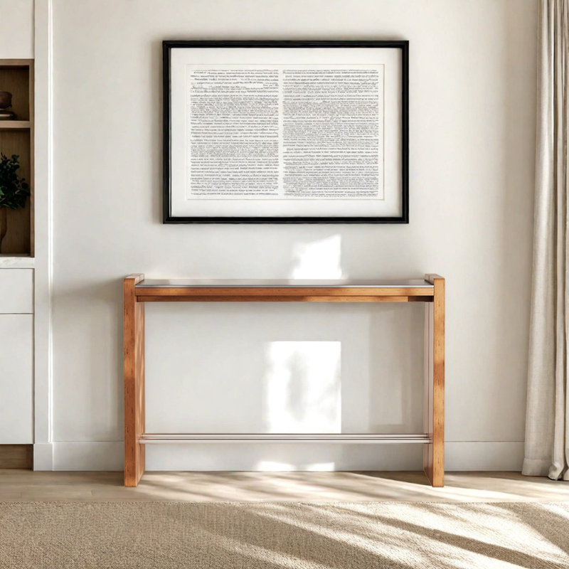 Console rétro minimaliste, Noir / brun, H 31,5 po x l 39,37 po x P 13,78 po