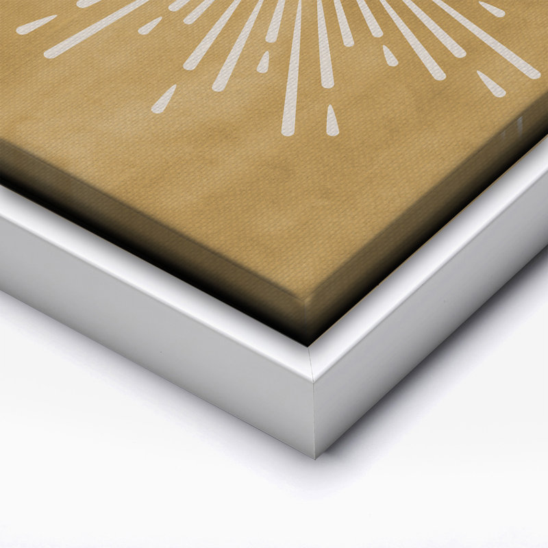 Rayons de soleil, Canevas, Encadrement blanc, H 11 po x l 14 po