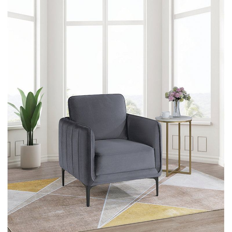 Accent Chair, Armchair With Metal Legs
